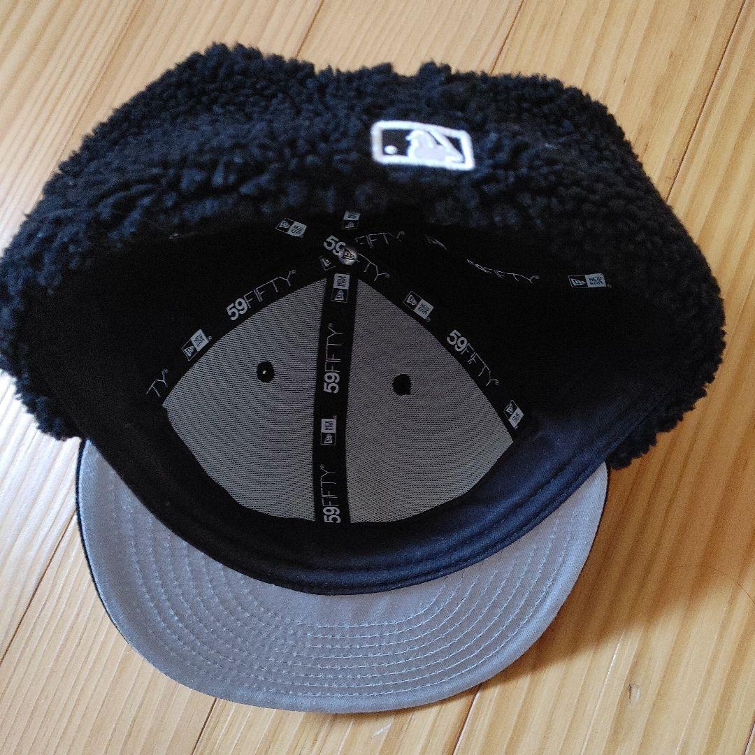 ニューエラ　ドジャース　ボア付きキャップ　ブラック