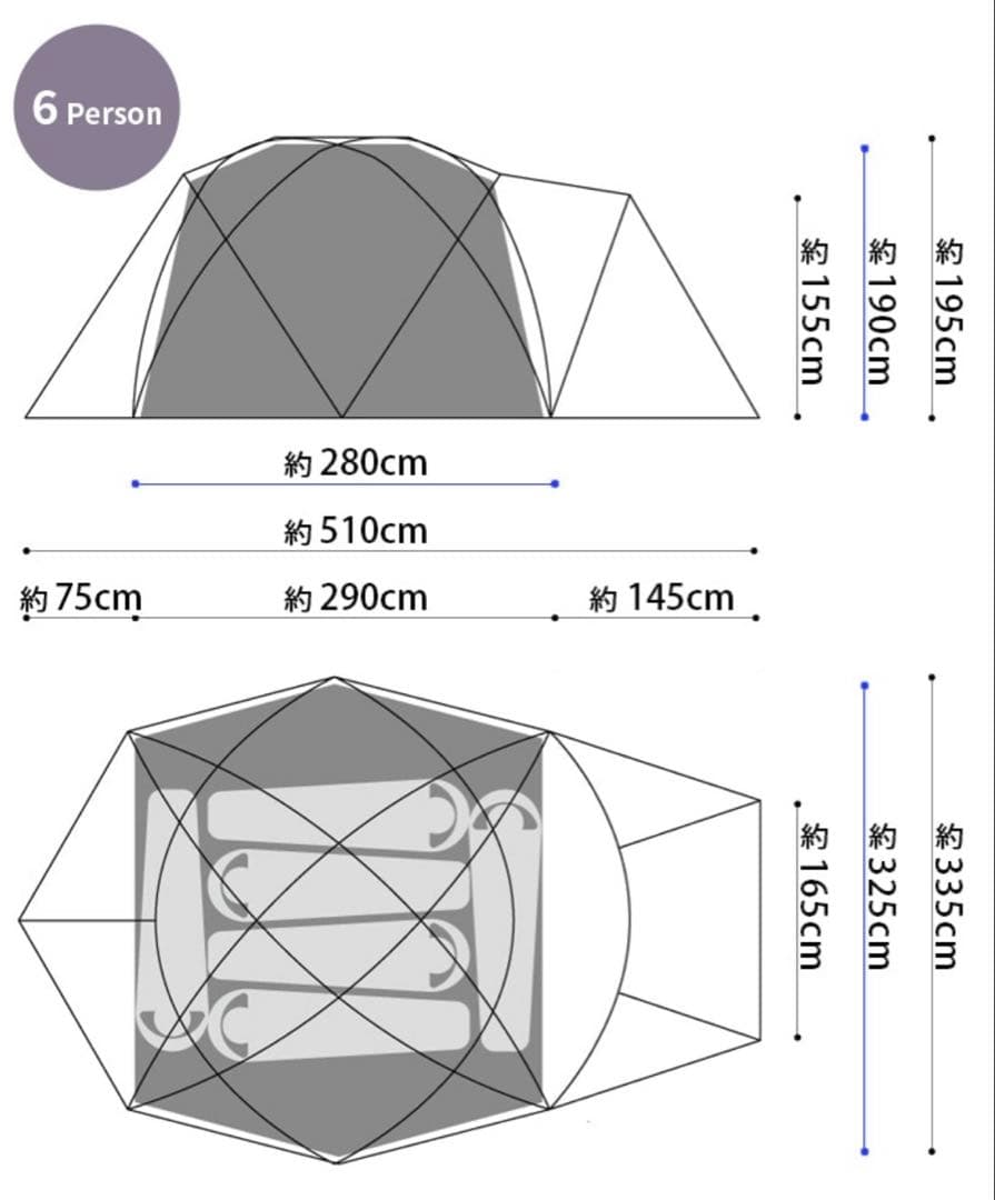 muraco GUSTAV 6P RECTA 2 SPARK テントタープセット