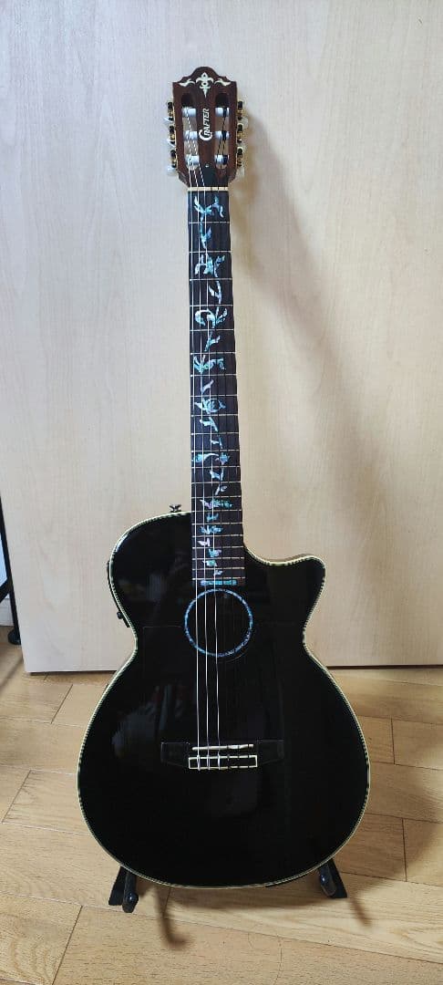 Crafter アコースティックギター ブラック セミハードケース付き