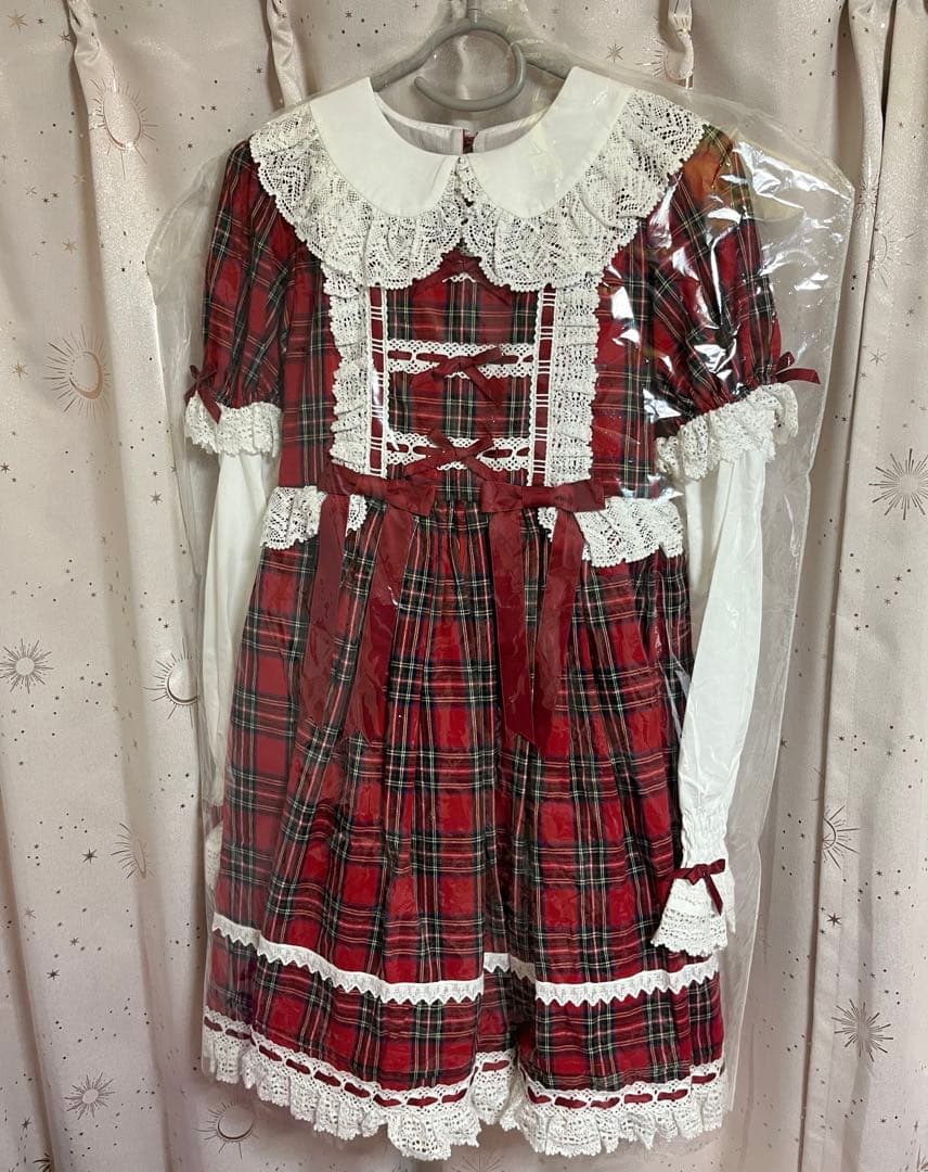 Laura Dollワンピース　小能熊　レッドチェック　ロリィタ　epetice
