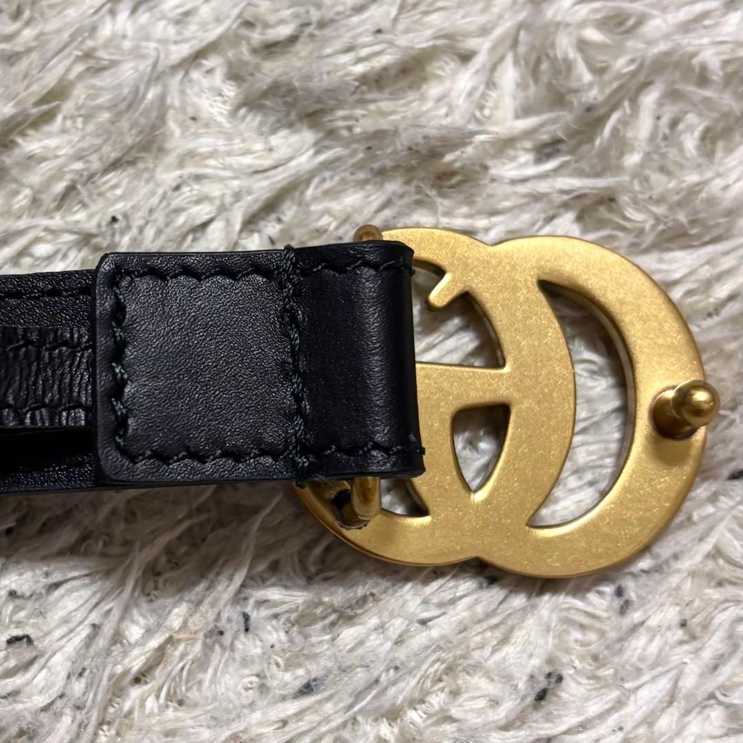 未使用級✨ GUCCI ダブルG ベルト マーモント レザー レディース