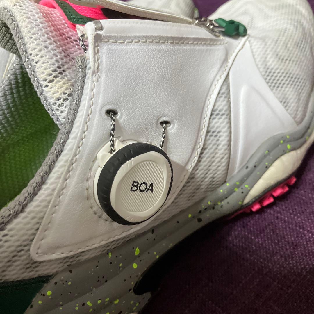 ゴルフシューズ adidas コードカオス25 ホワ✖️グリーン 25センチ