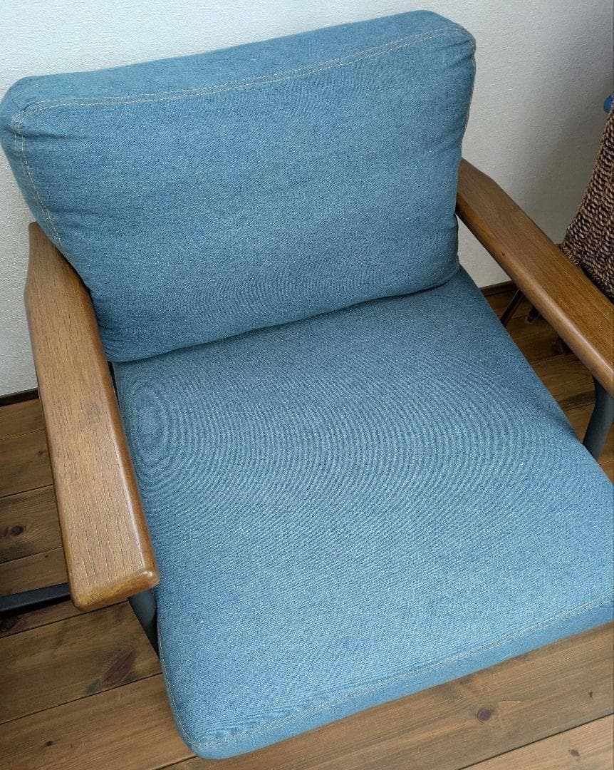 【美品】デニムソファ 1人掛け