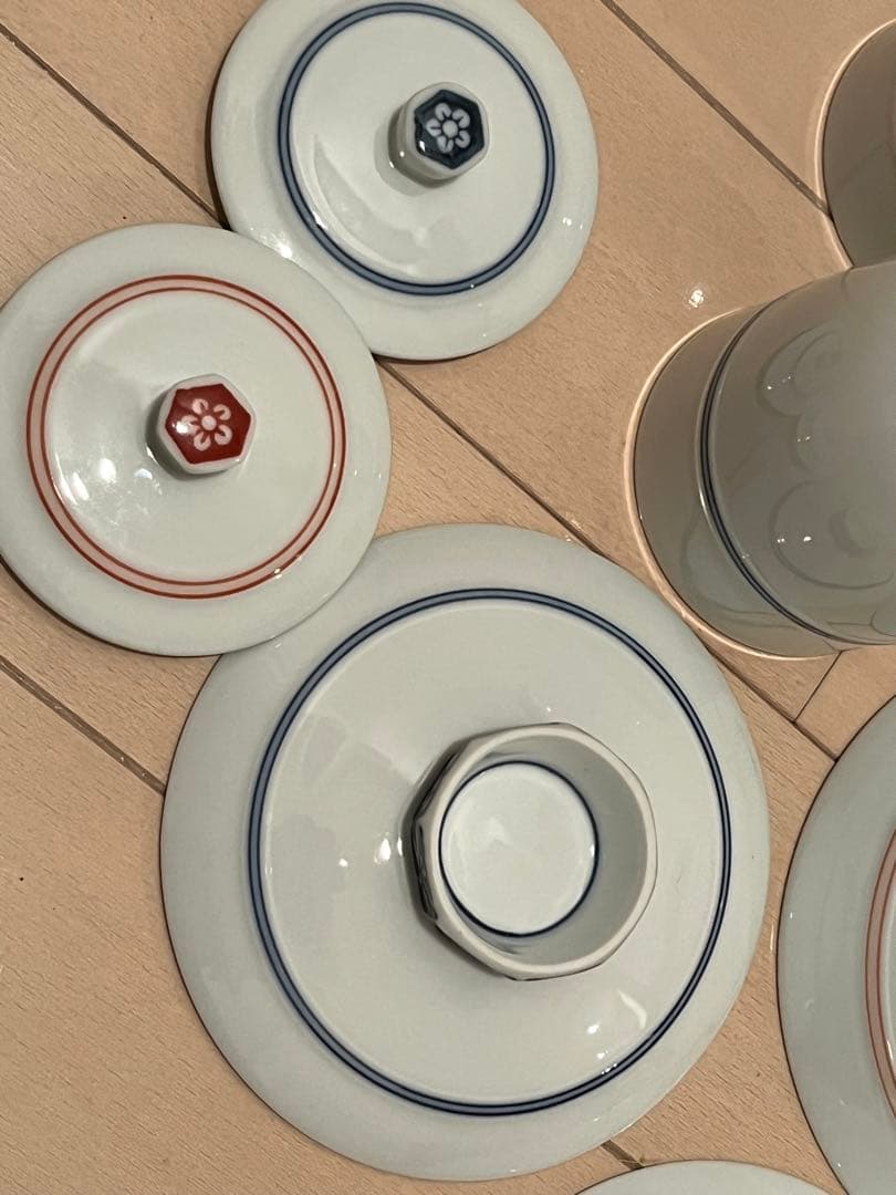 有田焼 寿峰　蓋付き湯呑　蓋付きお茶碗