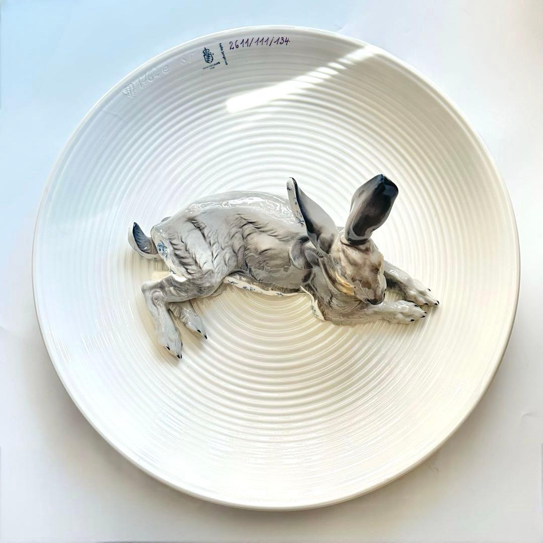 【希少品】最高級 ニンフェンブルク ◆ドイツ製 野うさぎ 大皿 イースター