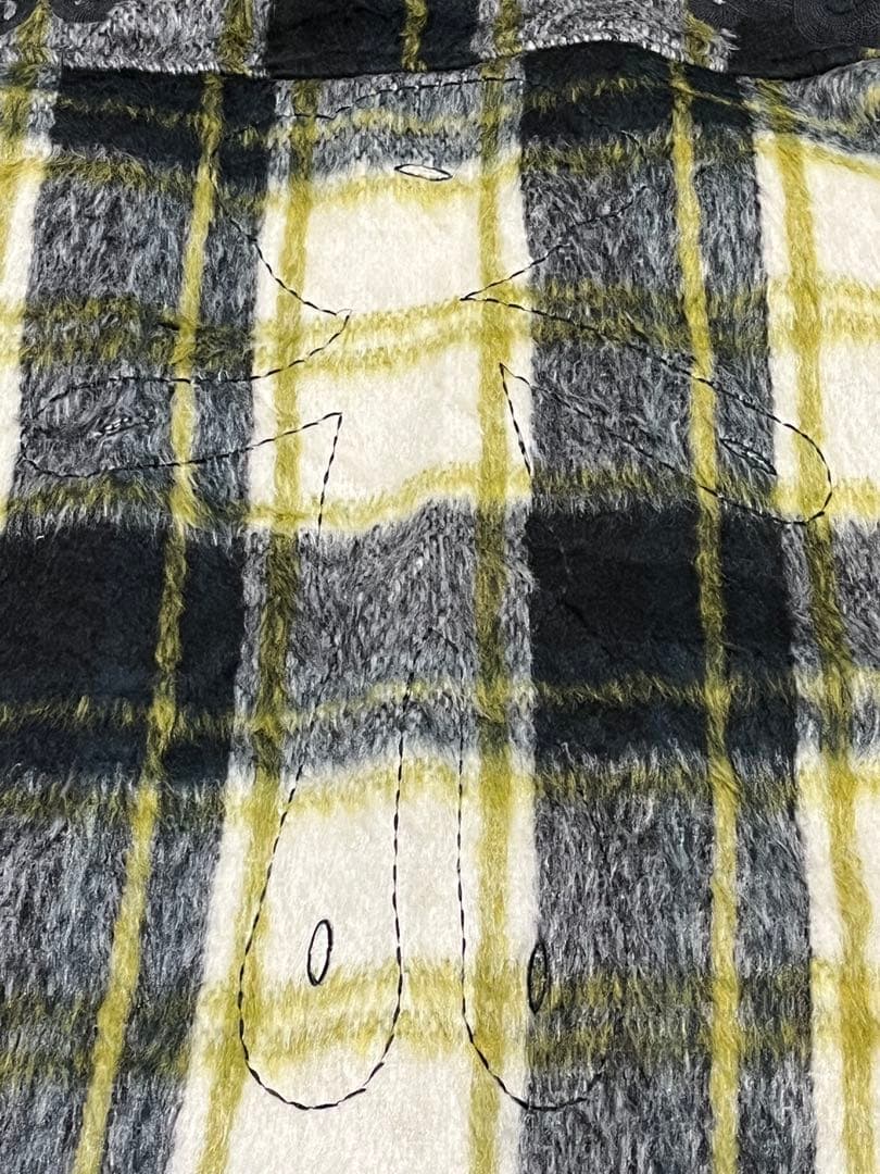 新品 13DE MARZO ジャケット チェック柄　テディベア付き フード付き