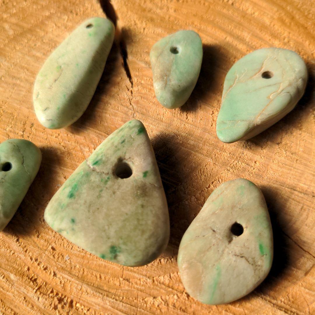 【縄文大珠】６個セット【糸魚川 翡翠】