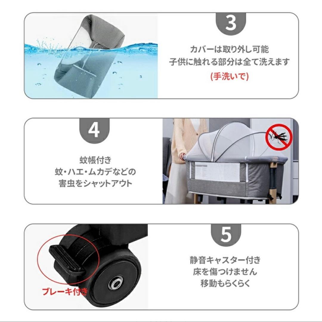 HZDMJ ベビーベッド 折りたたみ