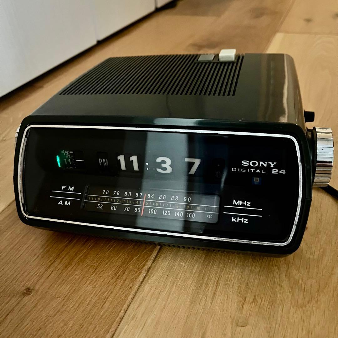 【昭和レトロ】SONY(ソニー)ICF-C300 AM/FMラジオ＋パタパタ時計