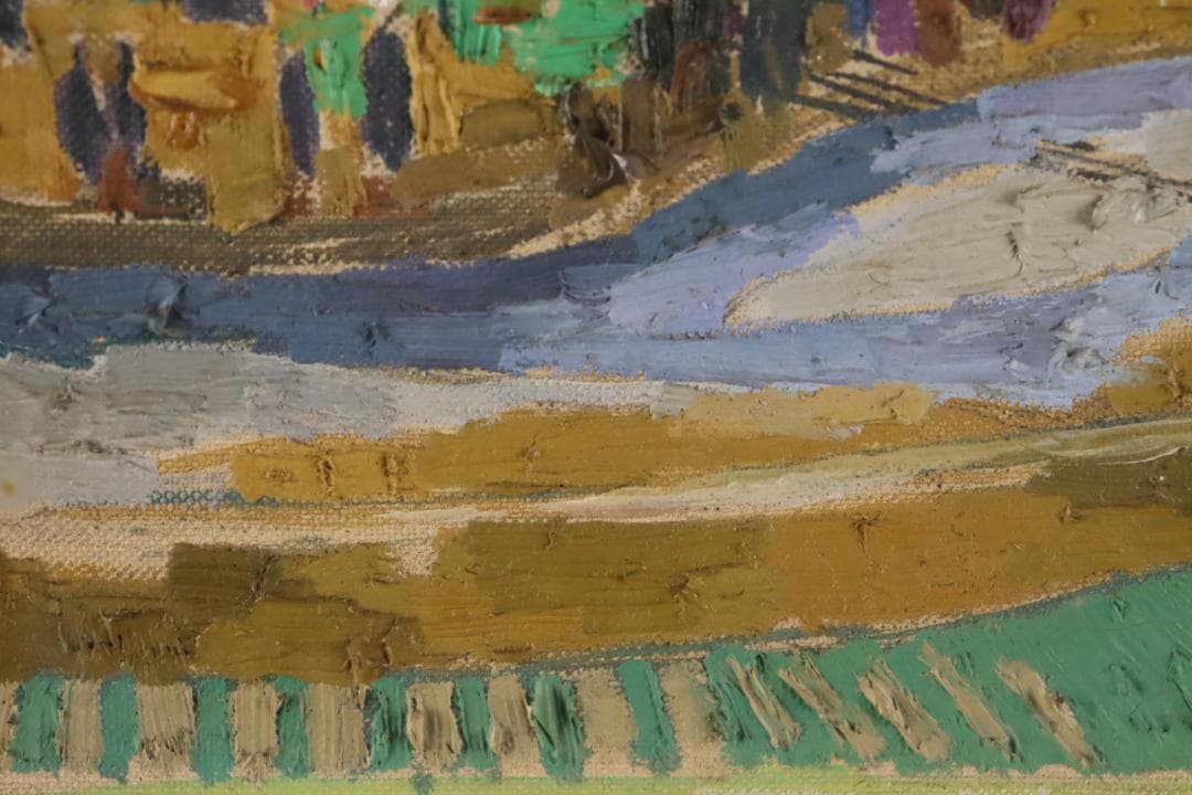 真作保証 高田誠 「早春の妙義」 油彩6号 共シール 文化功労者 日本芸術院会員