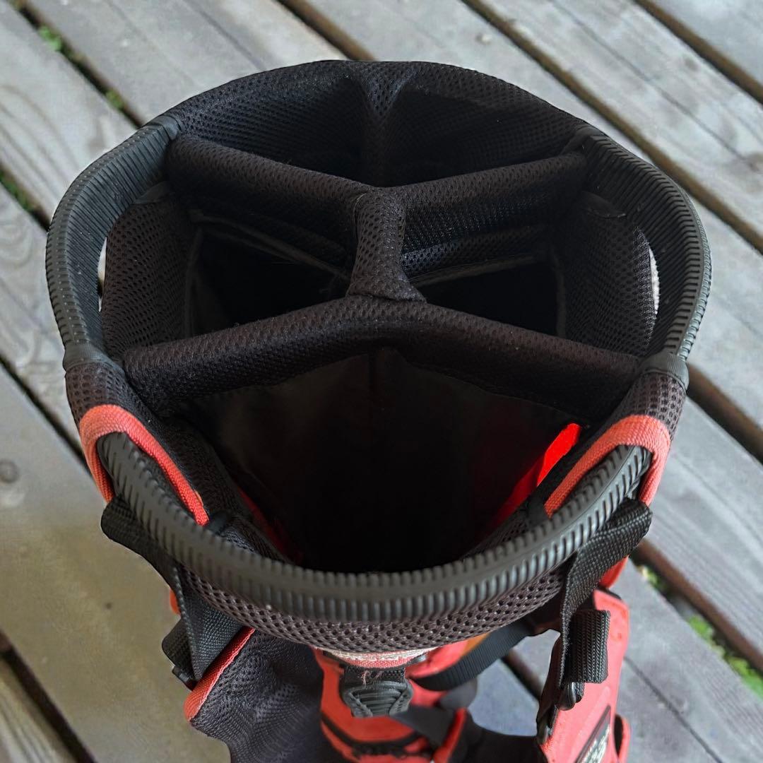 ブリーフィングゴルフ　キャディバッグ　ショルダー式　スタンド式　オレンジ　軽量