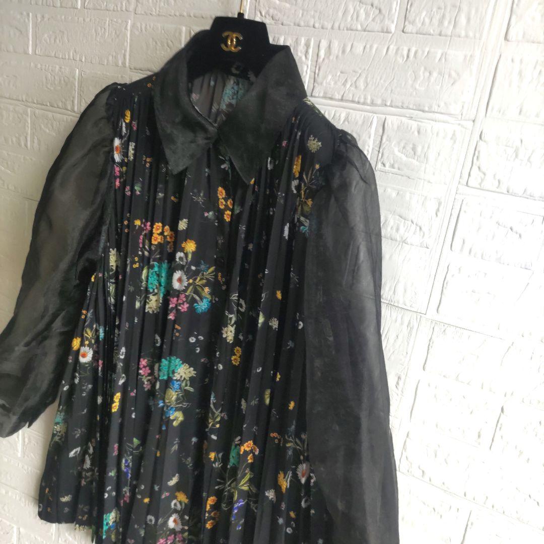 専用✨ロイスクレヨン　フラワー　プリーツ　オーガンジー　ワンピース　チュニック