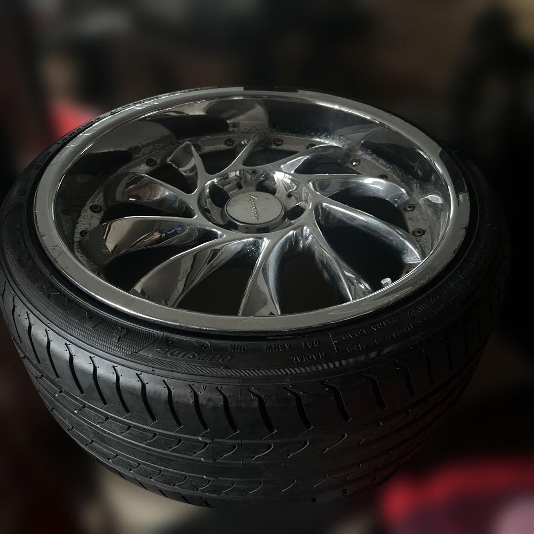 19インチ クローム仕上げ ホイールセット