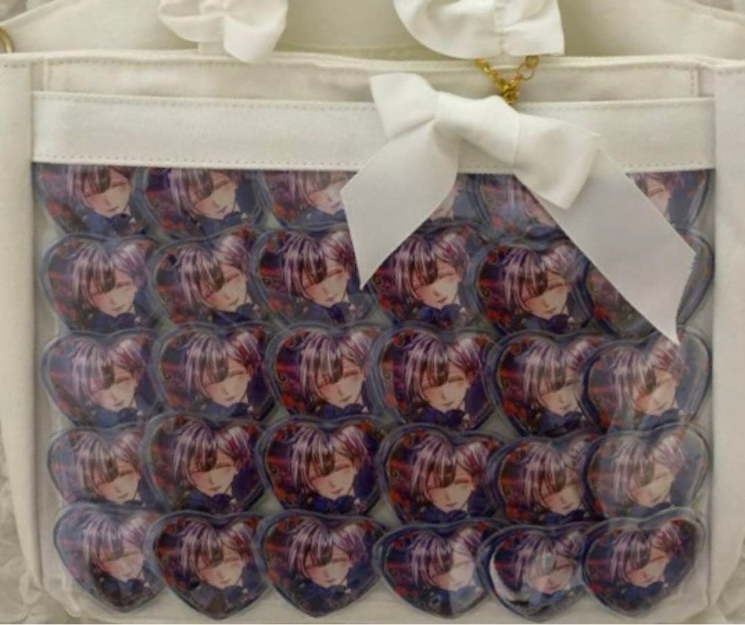 悪魔執事と黒い猫 あくねこ ベリアン ハート缶バッジ ローズバレンタイン