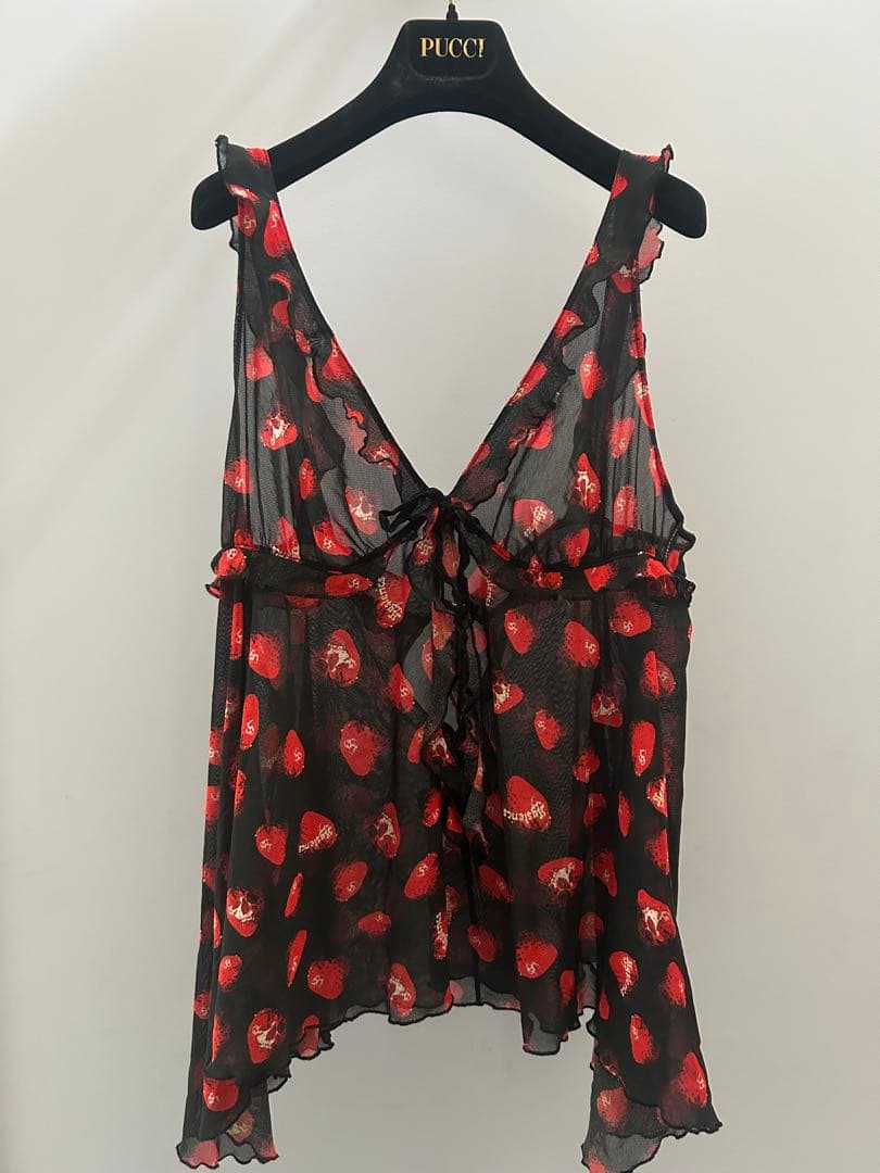 【HYSTERIC GLAMOUR】スカルベリー 柄キャミソールY2K 平成　姫