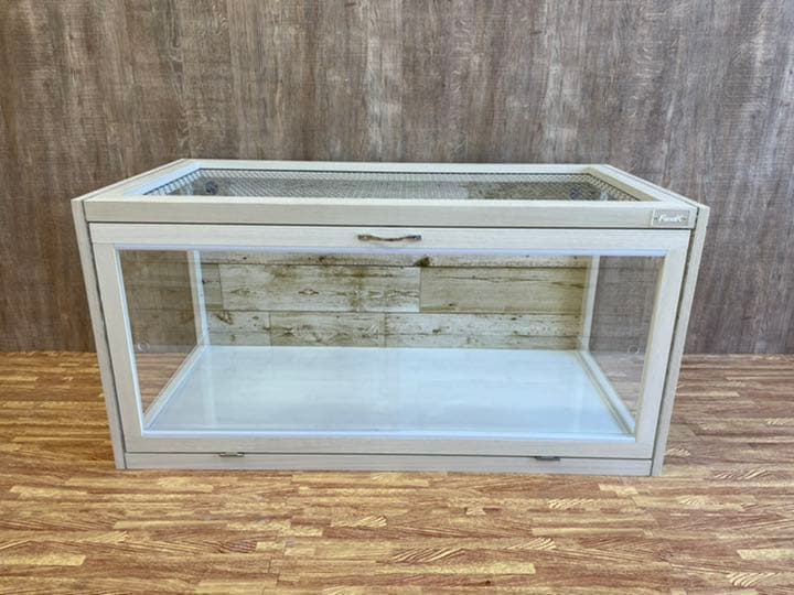 FandK爬虫類木製ケージ ハリネズミ仕様ホワイトカラー　800×450×450