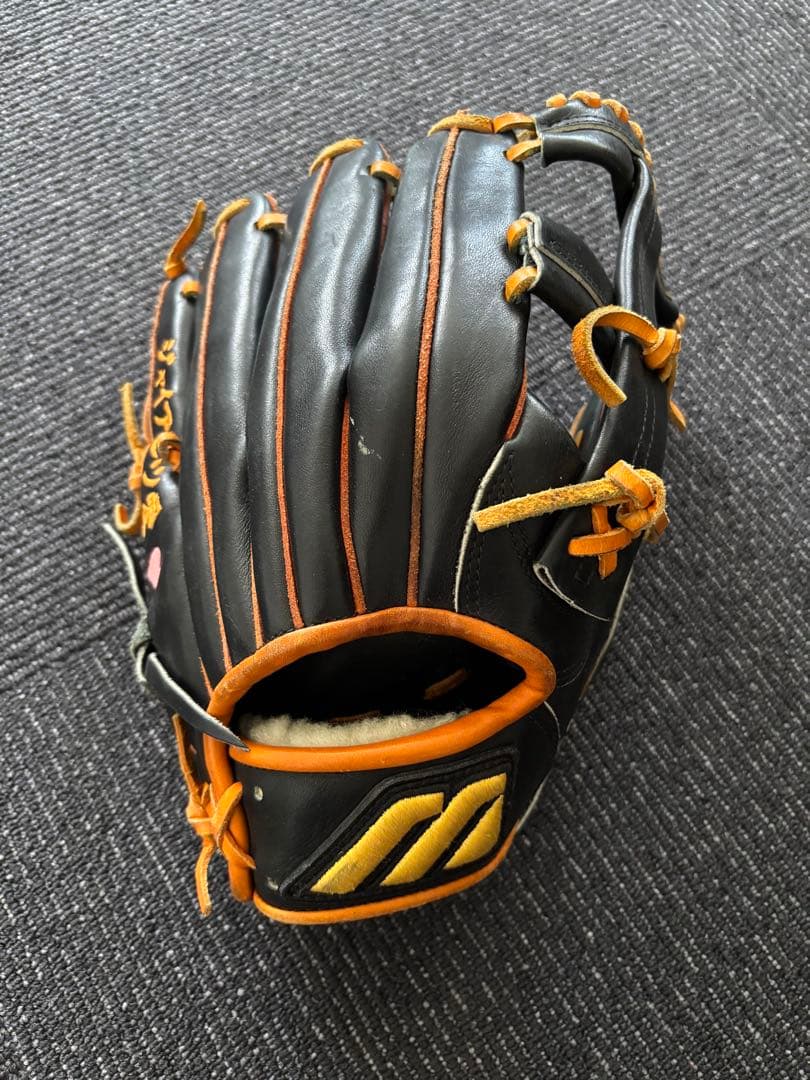 MIZUNO Puro order 軟式グローブ　黒xオレンジ　ジャイアンツ