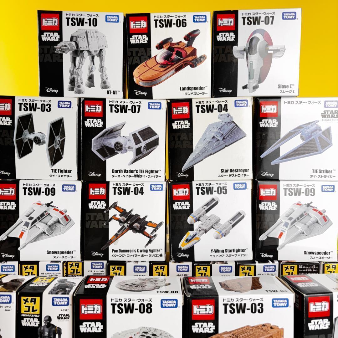 スターウォーズ メタコレ55個 人物他33体・乗り物20台・プレート2個 トミカ