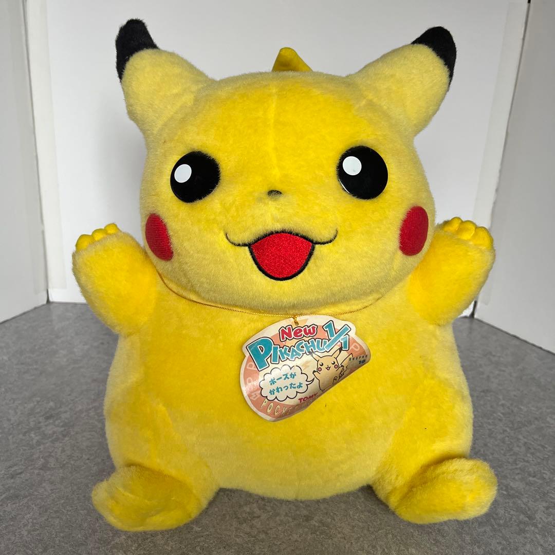 平成レトロ ポケモン トミー NEW ピカチュウ 1/1 ぬいぐるみ