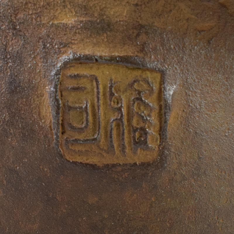 高岡銅器　名取川雅司造　蝋型鋳銅　人物像　一對　M　R7910