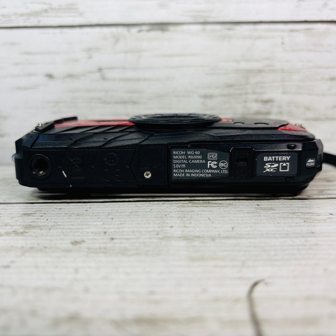 【動作良好】RICOH デジタルカメラ WG-60 レッド
