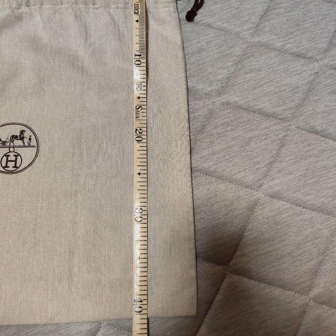 バーキン25　ヘリンボーン柄 ベージュ巾着袋