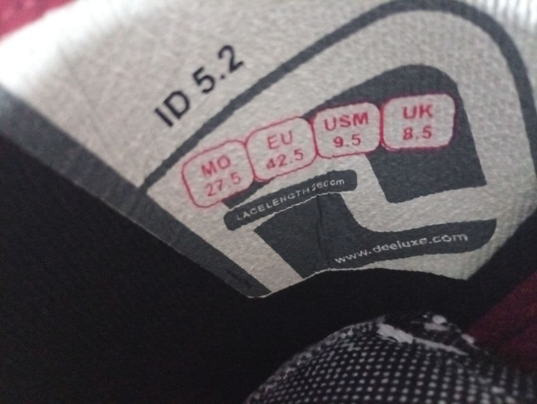 ディーラックス ID スノーボードブーツ 27.5cm　ワインレッド