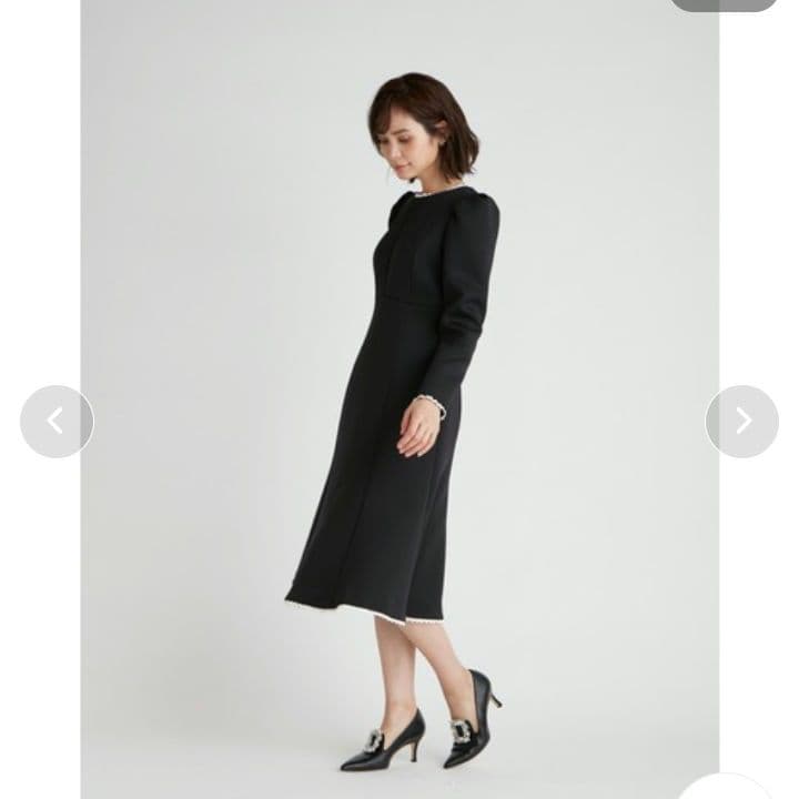 【タグ付】卒業式入学式　セレモニー　レース切替ポンチワンピース　36