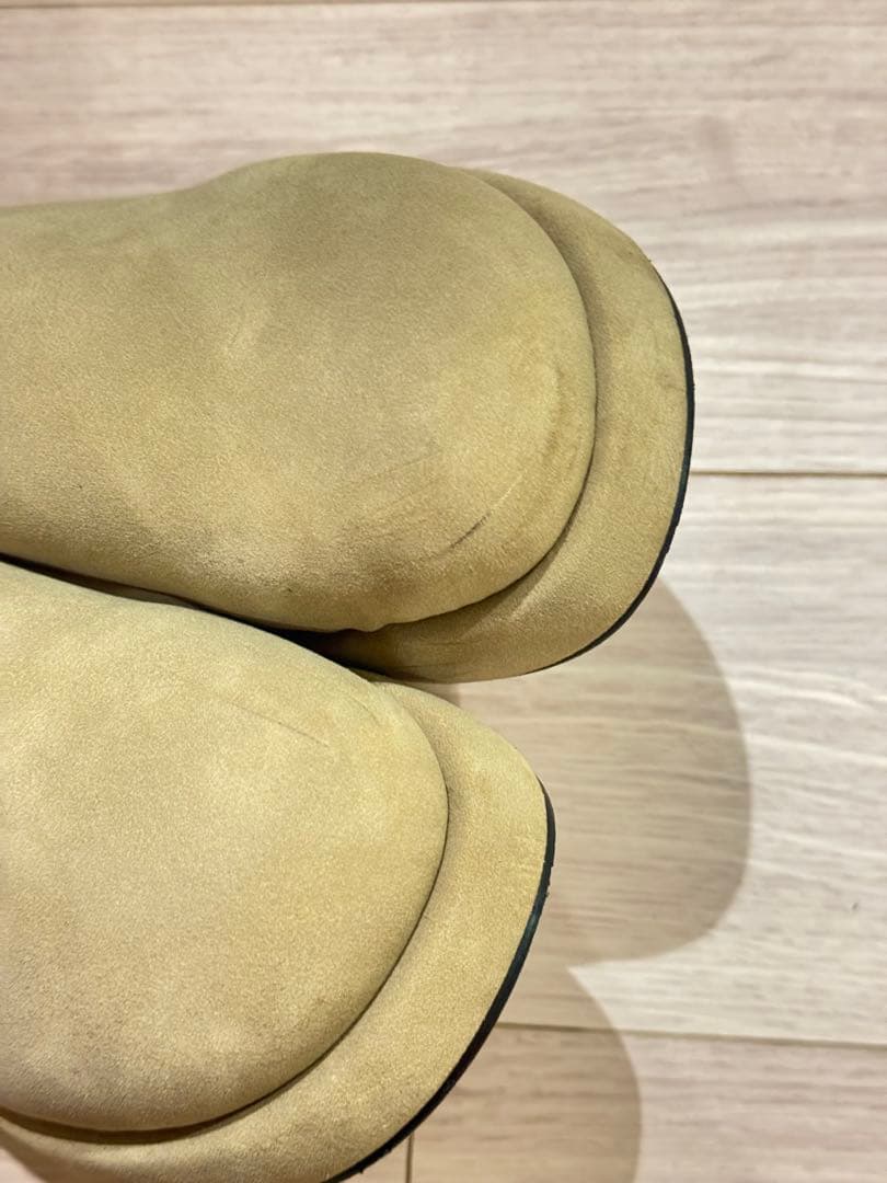 靴 STAND OIL HATCHED MULE CAMEL 24cm