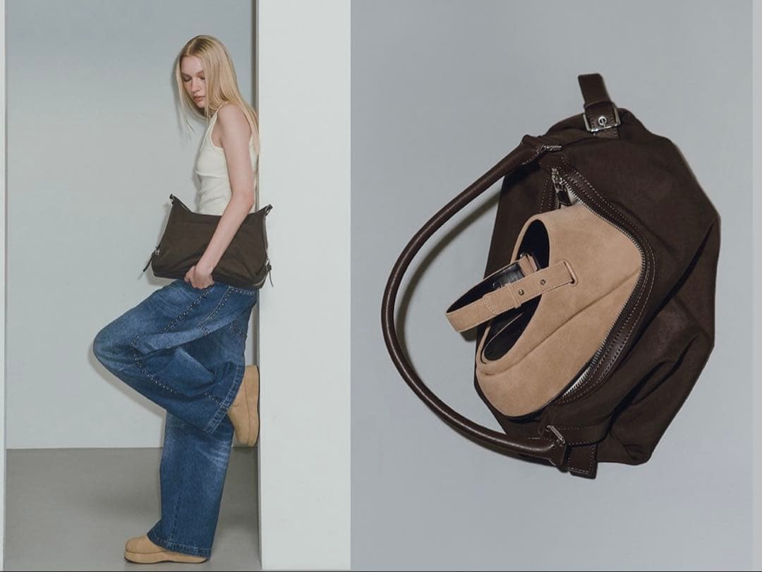 靴 STAND OIL HATCHED MULE CAMEL 24cm