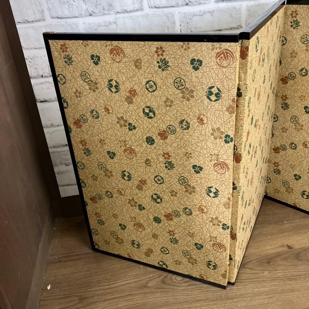 御屏風 屏風 4曲 金屏風 和装小物 インテリア 雛人形 五月人形 昭和レトロ