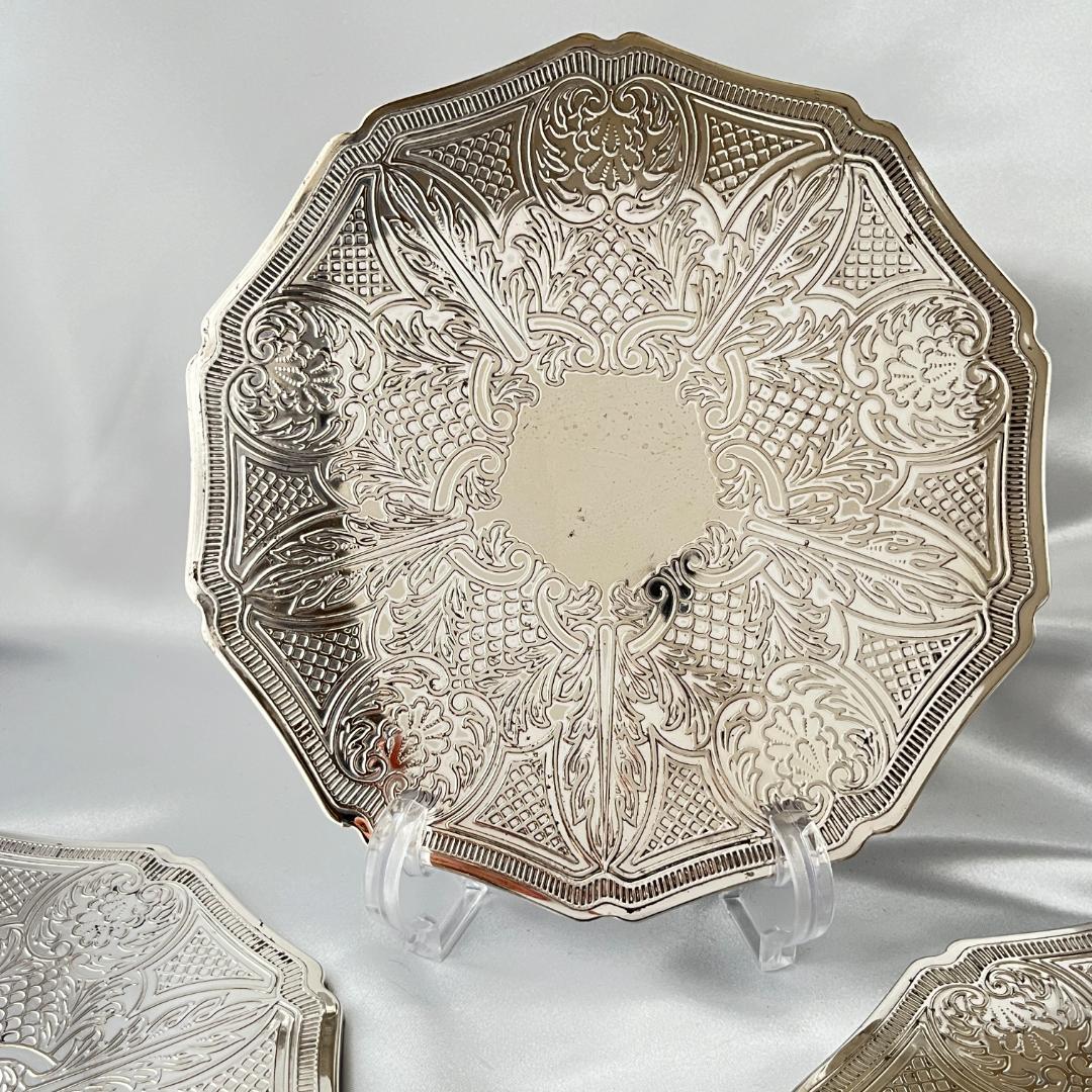 【Cavalie】 プレースマット 6枚組 20cm【シルバープレート】