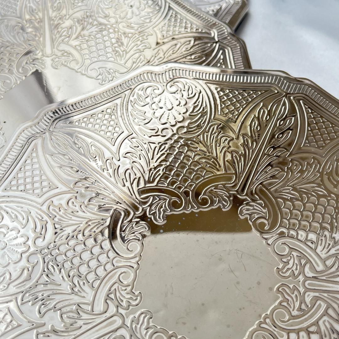 【Cavalie】 プレースマット 6枚組 20cm【シルバープレート】