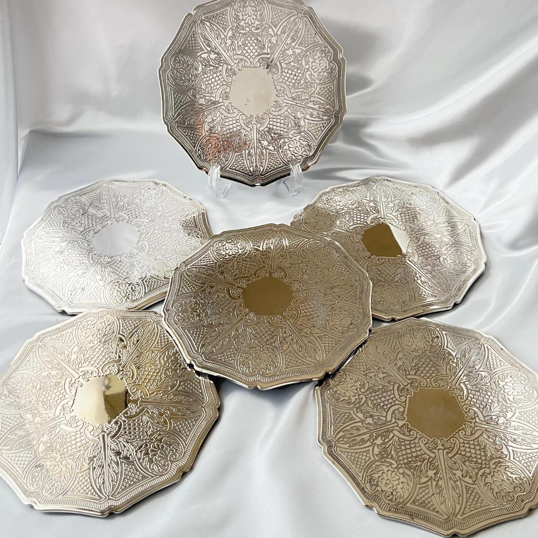 【Cavalie】 プレースマット 6枚組 20cm【シルバープレート】