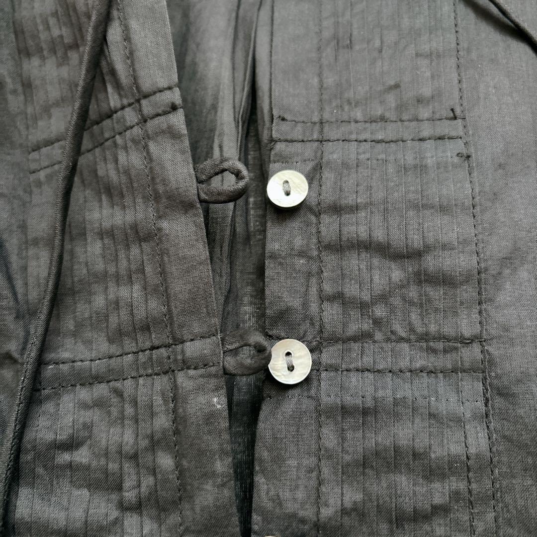 未使用に近い✨かぐれ 25AW コットンオーガンジーブラウス ブラック フリー