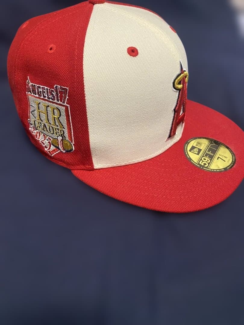 エンジェルス 59FIFTY キャップ 7 5/8 赤/クリーム