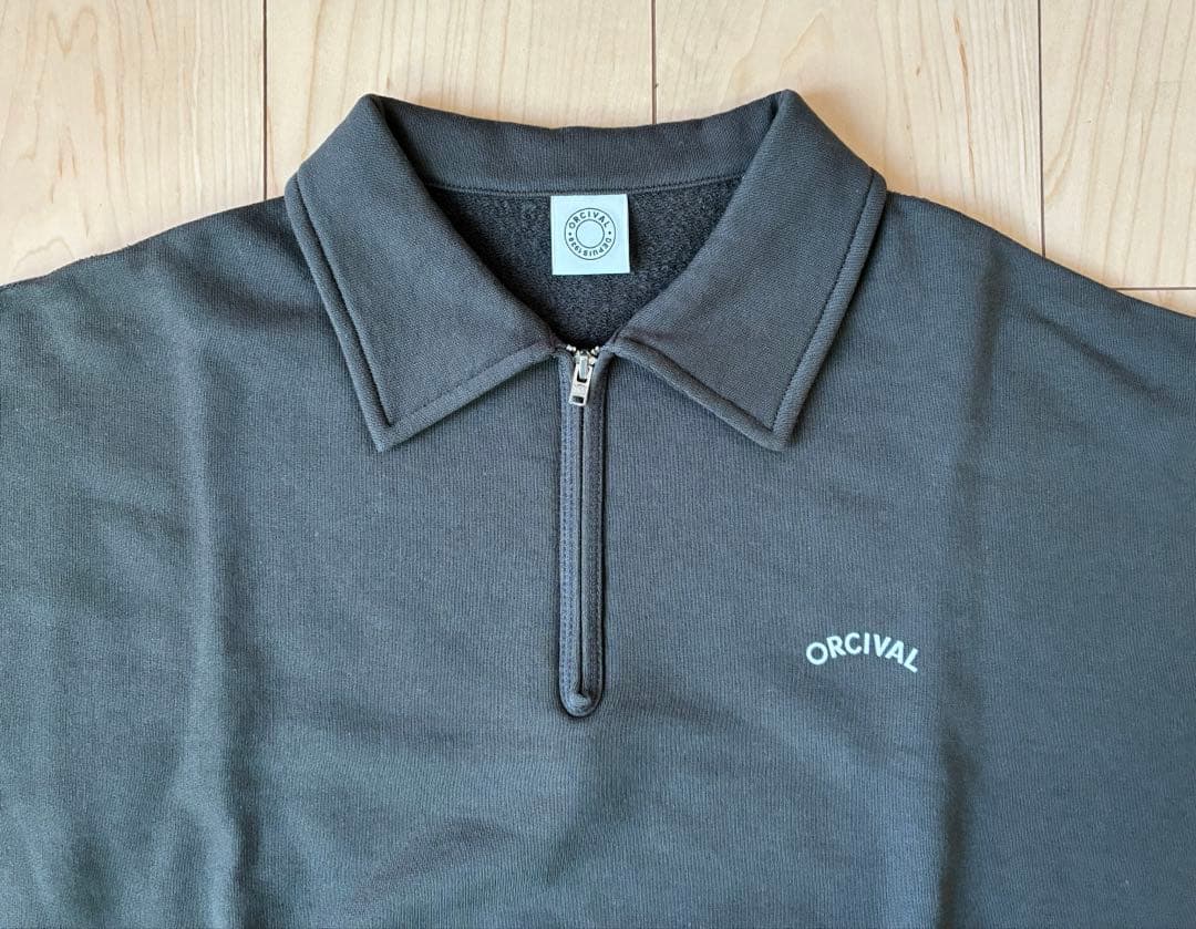 ORCIVAL コットン裏毛 ハーフジッププルオーバー MEN