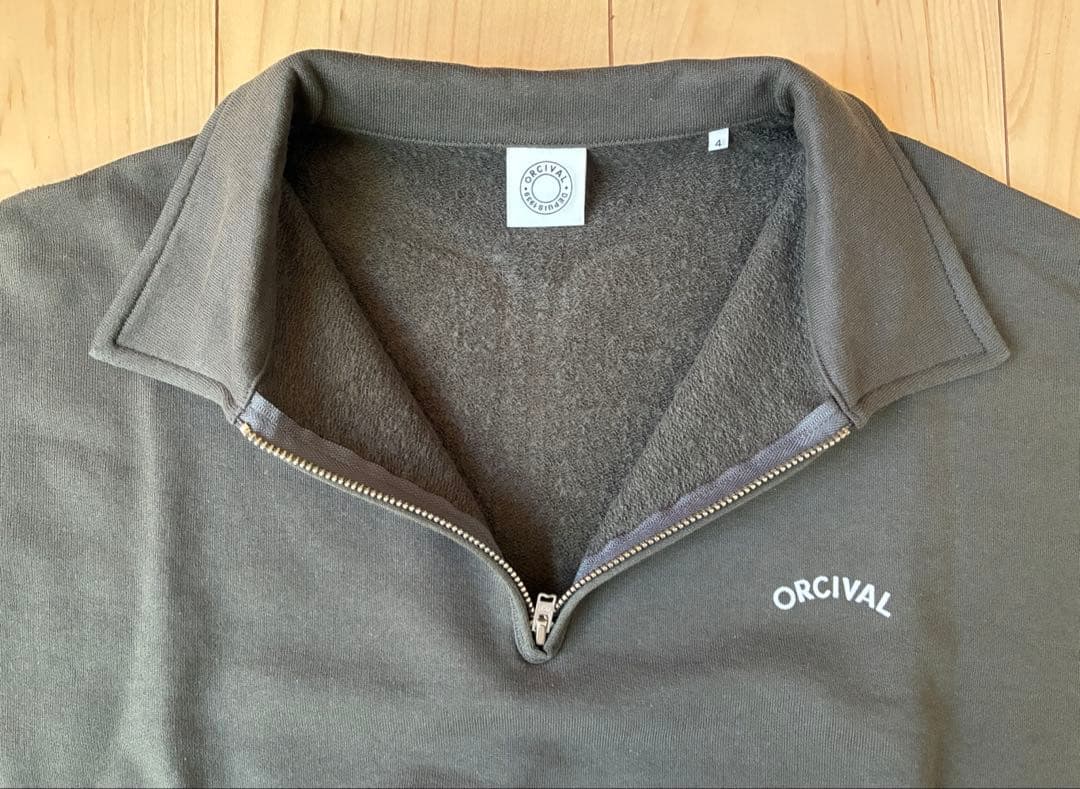 ORCIVAL コットン裏毛 ハーフジッププルオーバー MEN