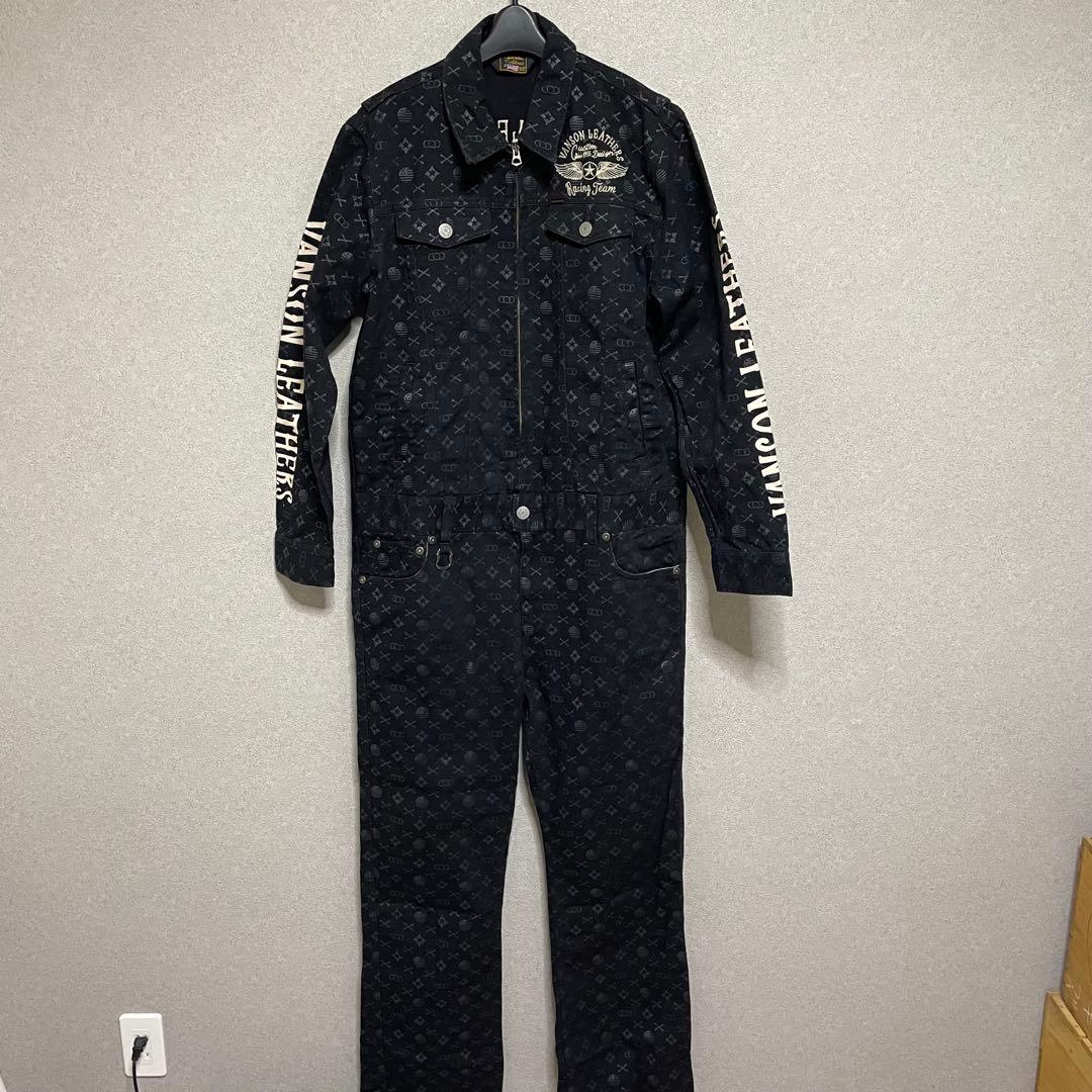 美品　VANSON モノグラム　オーバーオール　つなぎ オ－ルインワン　XL
