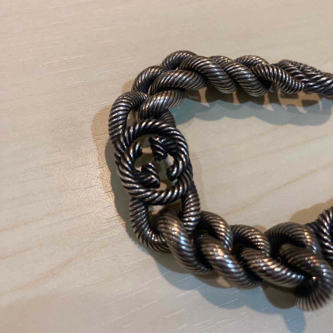 GUCCI グッチ　アラベスクインターロッキングＧ　ツイストブレスレット 925