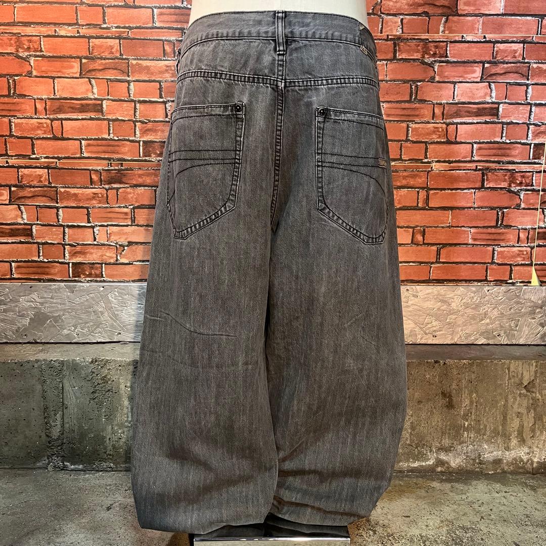 00s 古着 SEAN JOHNブラックデニム ワイド baggy Y2K B系
