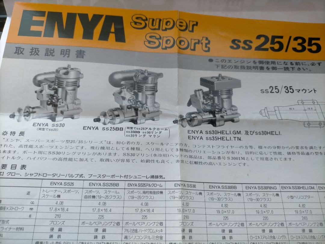 ENYA Super Sport 25 BB エンジン