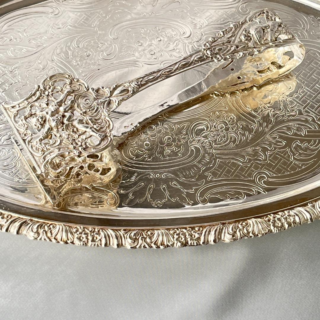 【ドイツ】 天使のペストリートング【純銀】鳥と花々 17.5cm 豪奢！