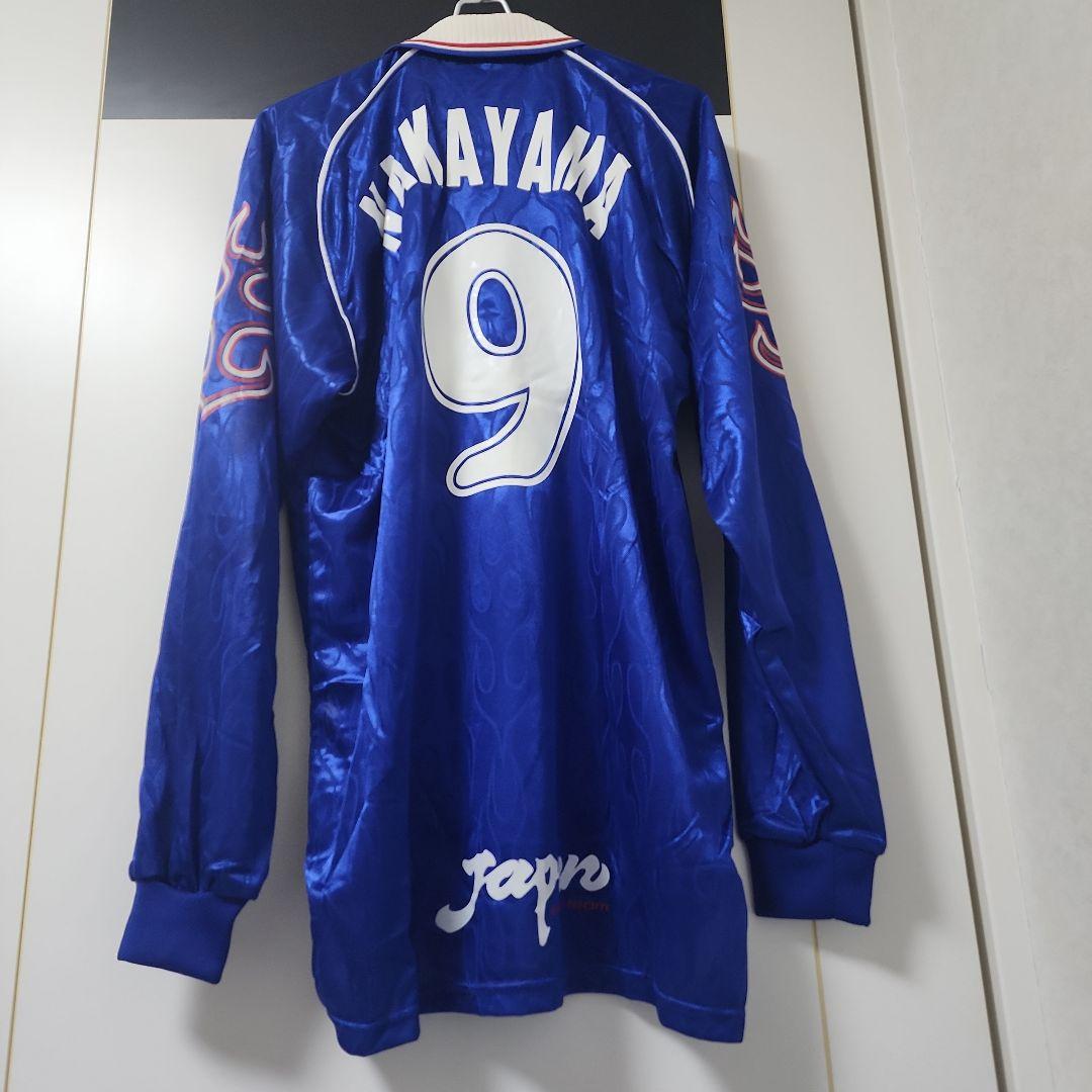 P*y様 98W杯 日本代表 炎 長袖ユニフォーム 中山雅史 ゴン中山 9 新品