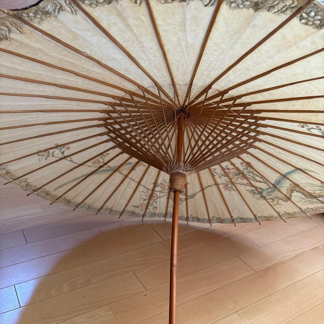 フランス　アンティーク　ヴィンテージ　傘　蛇目傘