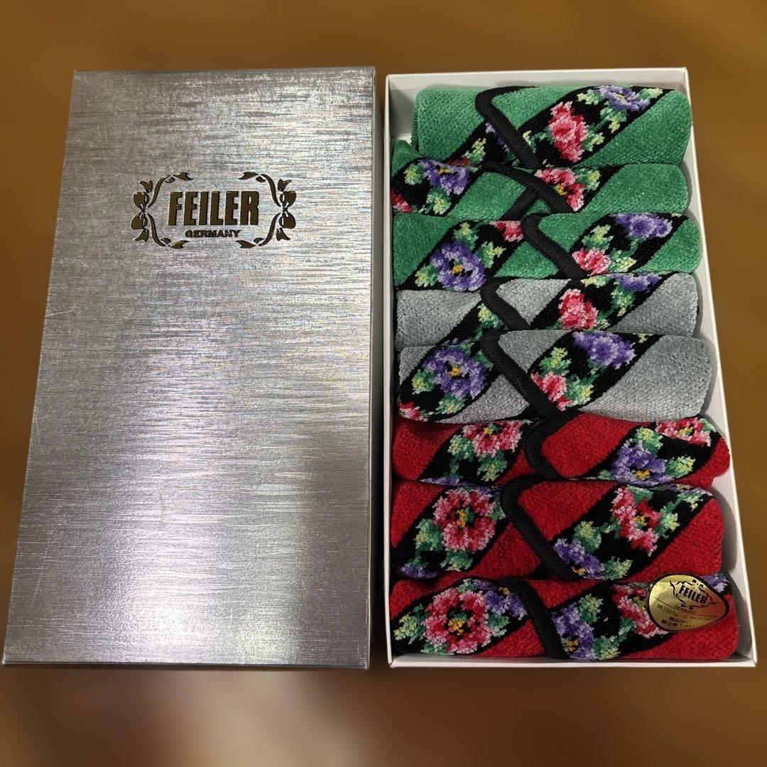 FEILER アネモネハンカチ 8枚セット 箱付き