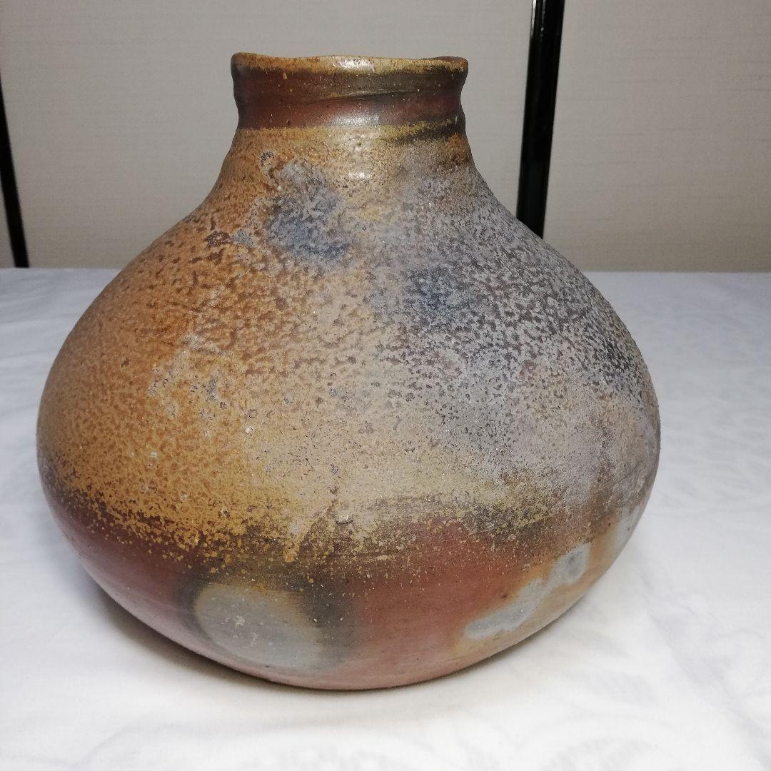 備前焼 壺 壷 花入 花器 フラワーベース 花瓶 花生 華道具 胡麻 桟切 緋襷