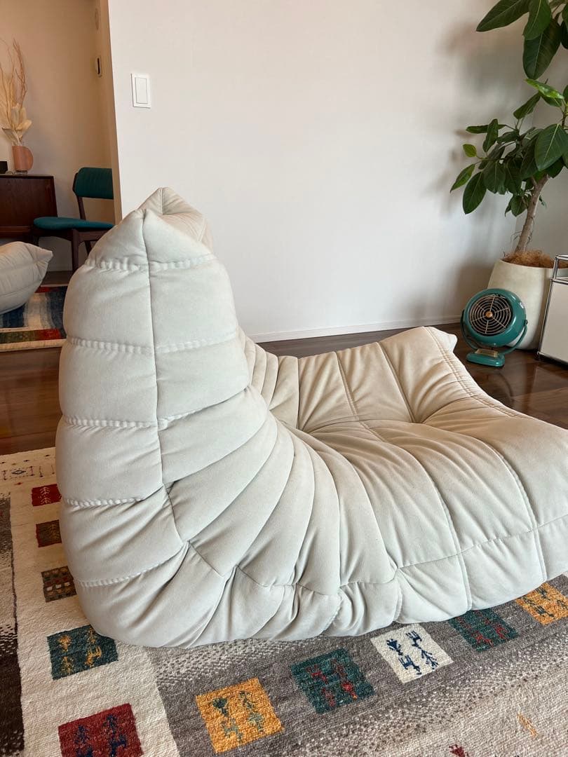 【極美品・保証書有り】Lランク生地 1Pソファー リーン・ロゼ・トーゴ