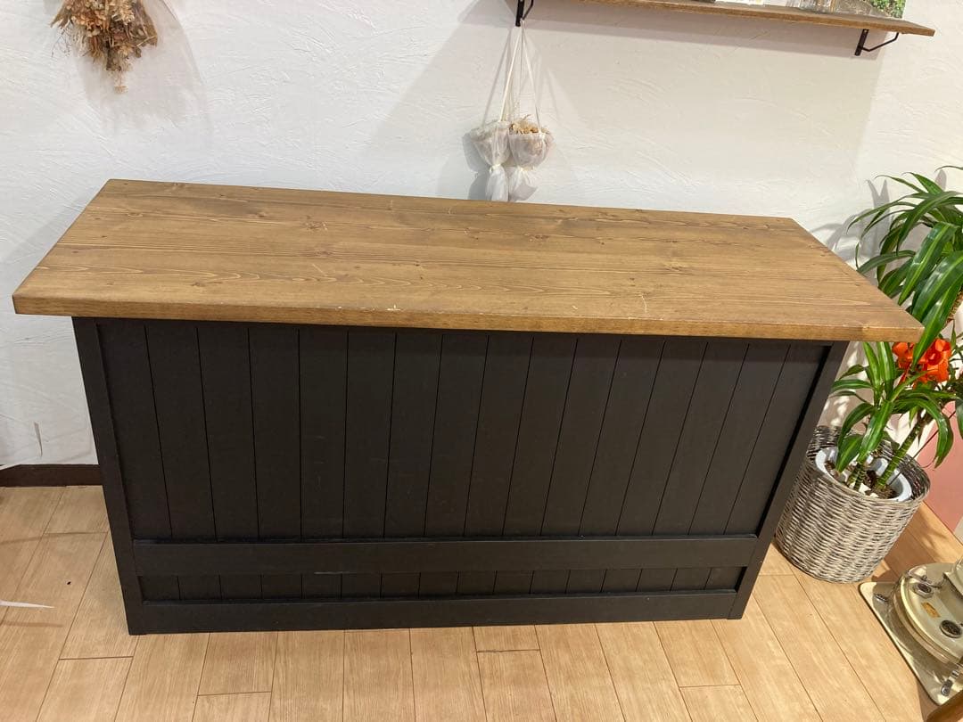 kirschです！　（引き取り限定）木製　レジカウンター　作業台　テーブル