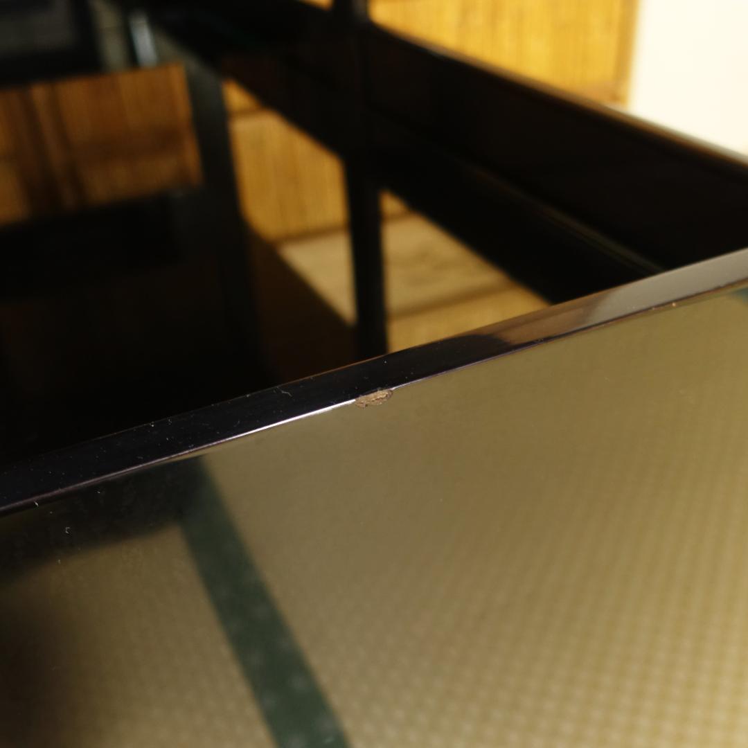 送料無料 輪島塗 沈金師 小西啓介 黒塗 沈金 松鯉図 飾棚 天然木製漆器